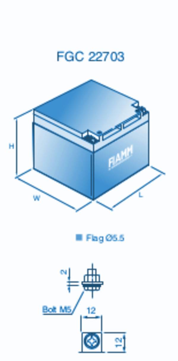 BATTERIA FIAMM FGC22705 Ciclica 12V 27Ah