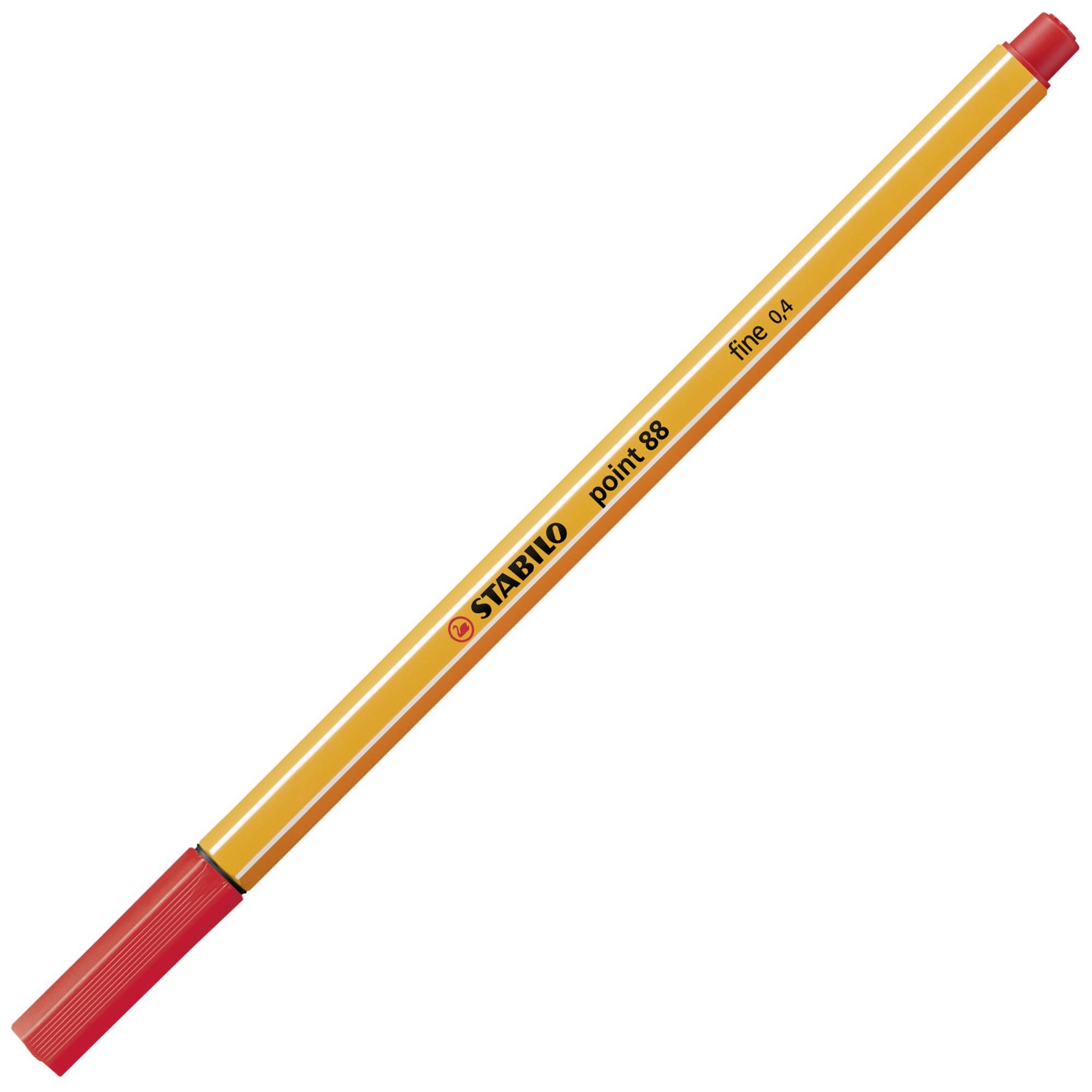 CF10 FINELINER POINT 88 ROSSO Stabilo point 88 fineliner con tratto 0 4 mm colore rosso (Conf. 10 pz)-0