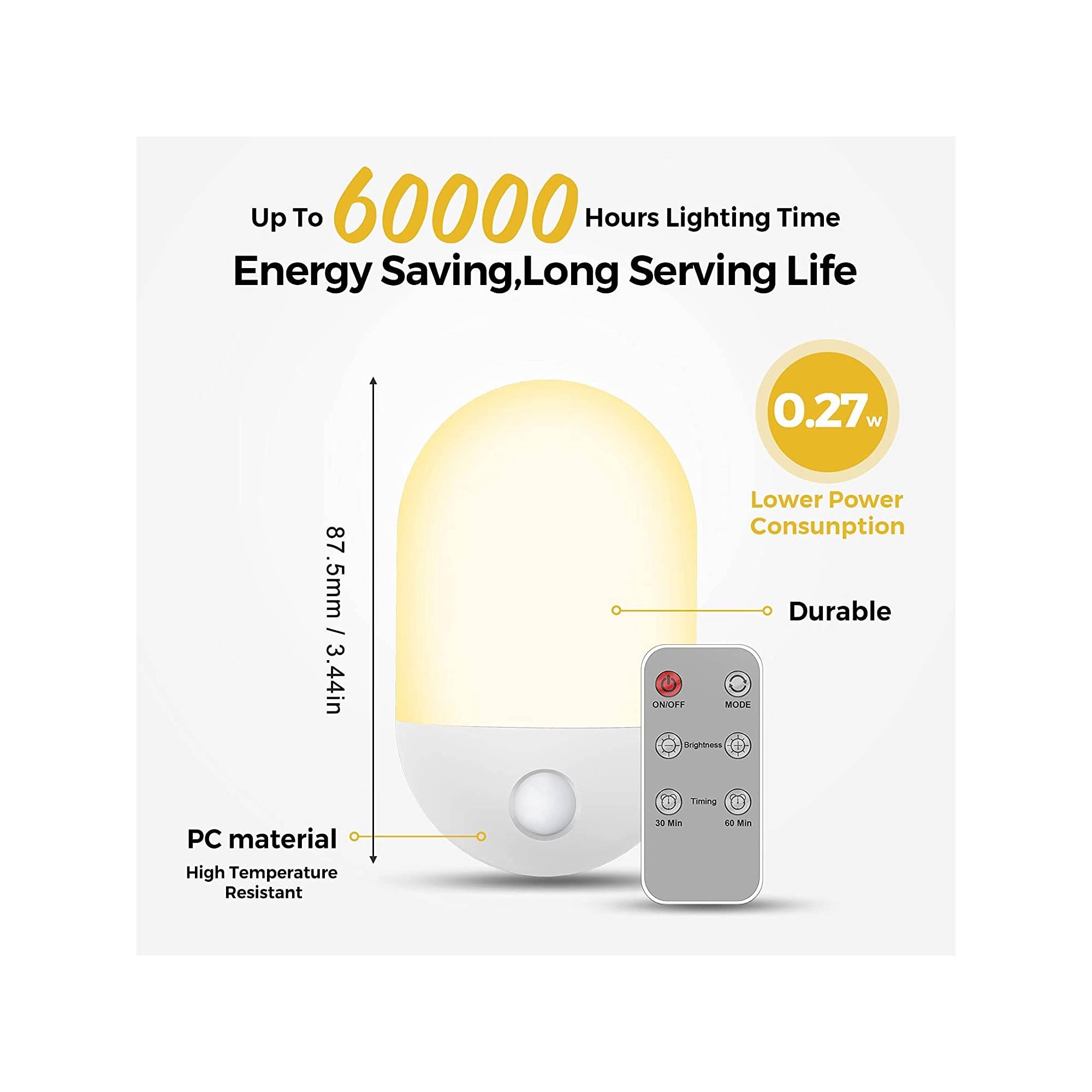 Luce Notturna A Led Dimmerabile Con Telecomando Caldo/freddo Timer-1