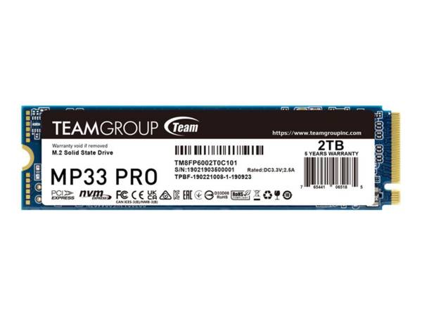 Team Group MP33 PRO M.2 2000 GB PCI Express 3.0 NVMe (Team Group M2 Gen3x4 MP33 2 TB)