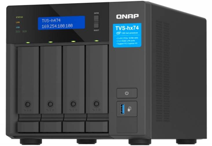 Qnap tvs-h474 nas tower intel® pentium® g7400 8 gb ddr4 0 tb quts hero nero-2
