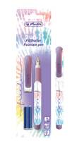 Herlitz New Batik Freedom Füllfederhalter Kartuschenfüllsystem Violett - Weiß 1 Stück(e) (50044375)-0