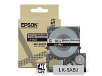 Epson LabelWorks LK-5ABJ - Matt - Schwarz auf Mattgrau - Rolle (1,8 cm x 8 m) 1 Kassette(n) Hängebox - Band - für LabelW-1