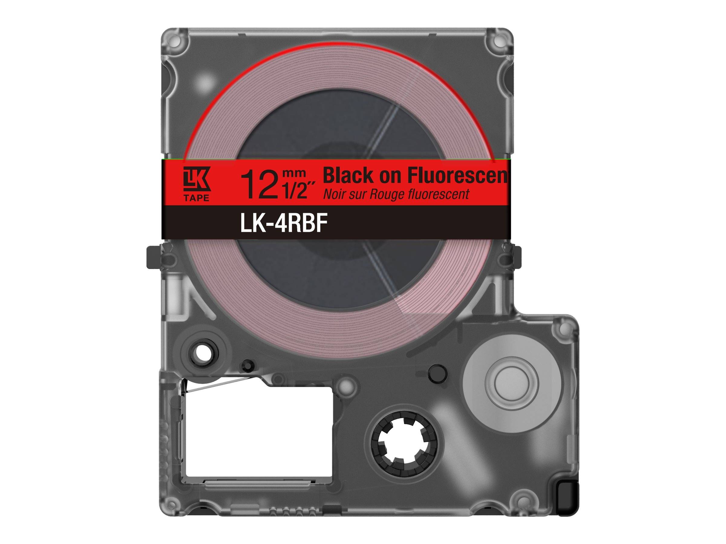 Epson LabelWorks LK-4RBF - Nero su rosso fluorescente - Rotolo (1,2 cm x 5 m)-2