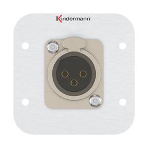 Kindermann XLR 3 pin 7441-412 54x54 con presa di-2