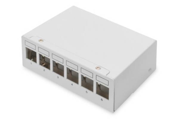 Digitus Pannello patch modulare da tavolo, schermato, a 6 porte (6-PORT MODULAR PATCH PANEL)