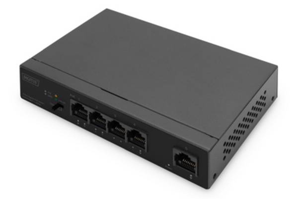 DIGITUS Switch 4 Porte Gigabit PoE Unmanaged, 1 Uplink
