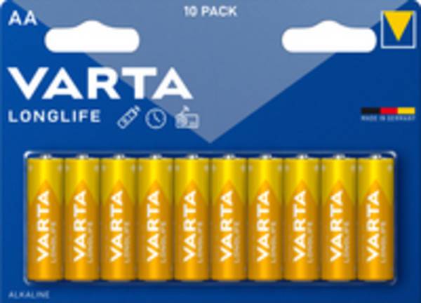 Varta batteria alcalina, mignon, AA, LR06, 1,5 V a lunga durata, blister al dettaglio (confezione da 10)