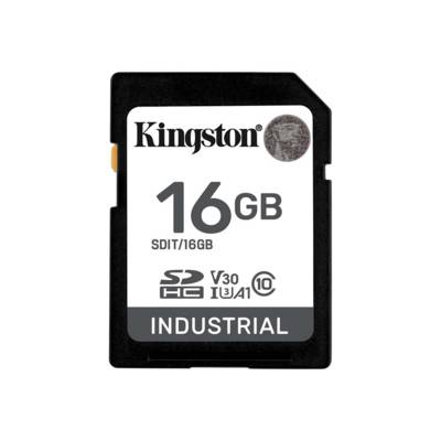 Kingston Industrial Scheda SDHC 16 GB A1 Application Performance Class, v30 Video Speed Class, UHS-I U3, Class 10-0
