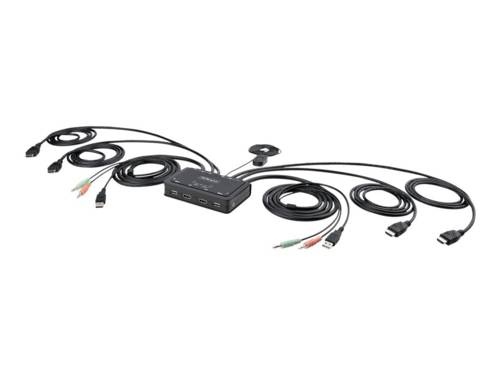 StarTech.com C2-DH46-UA2-CBL-KVM switch per keyboard-video-mouse (kvm) Nero