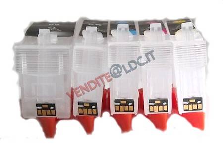 KIT 5 CARTUCCE RICARICABILI PER CANON PGI-550/CLI-551 CON CHIP AUTORESETTANTE - PER MG5550 IX6850-0