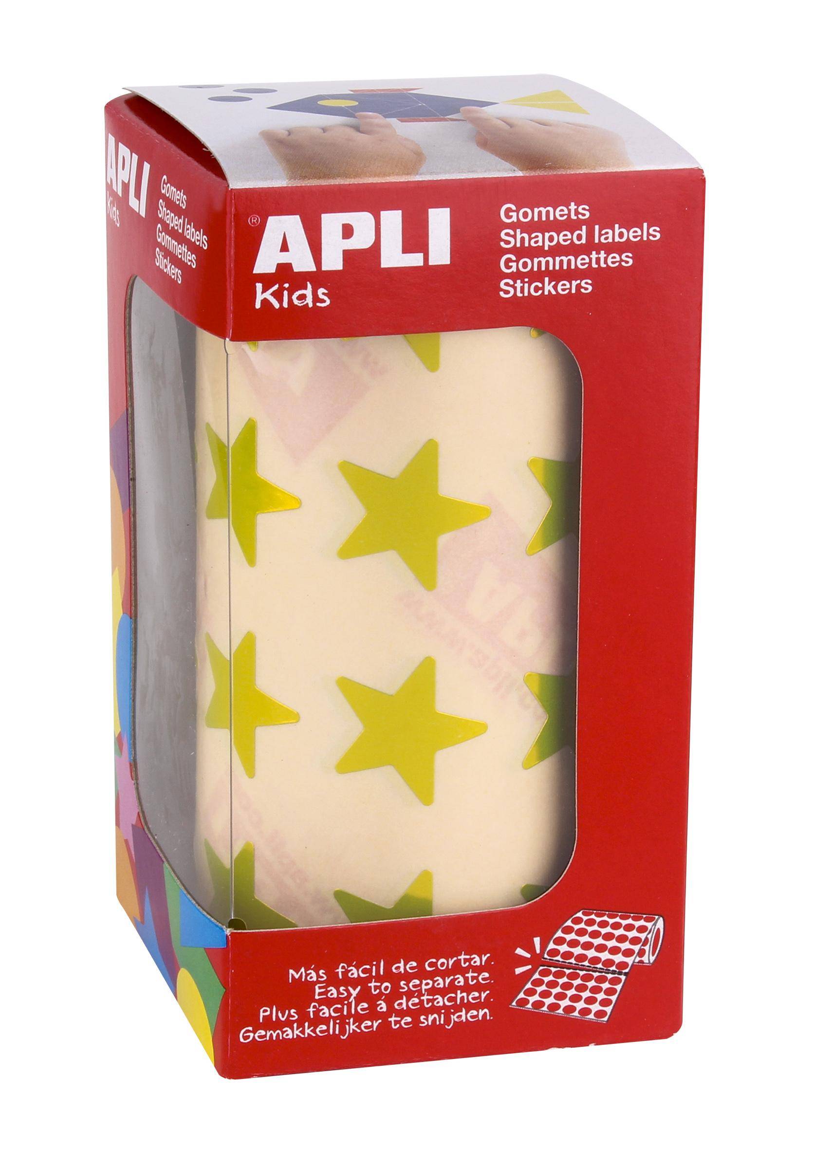 APPLI GOMETS Giallo STARL GIALLE - Taglia 19.5 mm - 1416 Gomets per rotolo - Adesivo a base acqua - Norma EN -71 e FSC-0