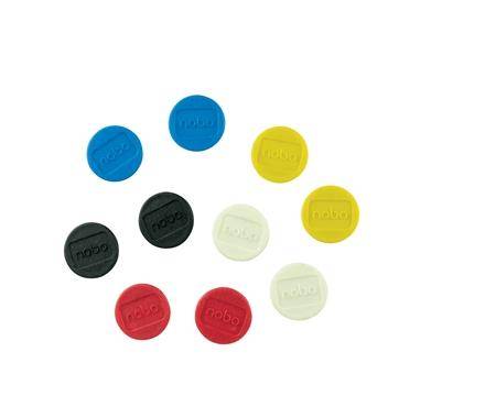 Magneti per Lavagne Nobo - 24 mm - 1915297 (Assortiti Conf. 10)-0