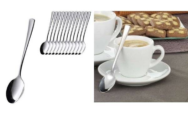 Espressolöffel Stockholm 11.5cm Edelstahl silber 12 St./Pack. - Silber (204-120)-1