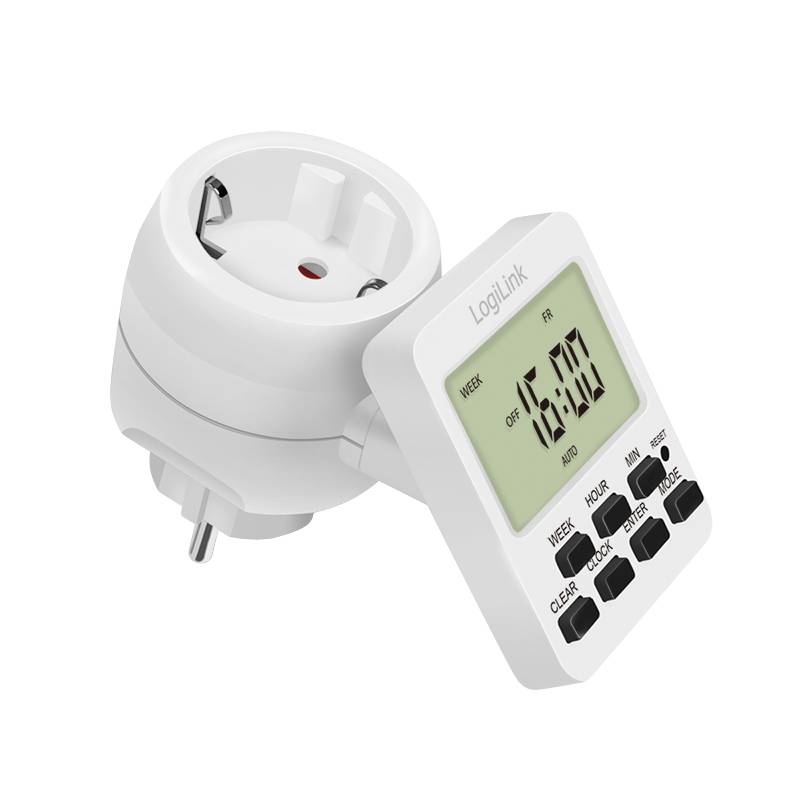 LogiLink ET0014, Timer giornaliero/settimanale, Bianco, Digitale, LCD, Pulsanti, 7 giorno/i-3