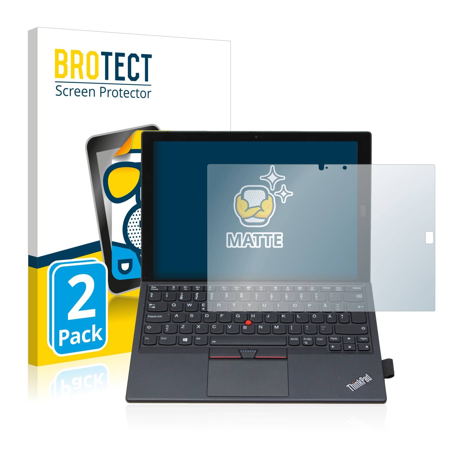 2 X Pellicola Opaca Antiriflesso Compatibile Con Lenovo Thinkpad X1 Tablet Gen 2-0