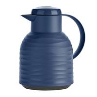 emsa Isolierkanne SAMBA WAVE, 1,0 Liter, navy mit hochwertigem Glas-Isolierkolben, 100% dicht, - 1 Stück (3100600288)