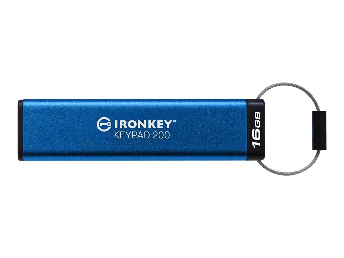 Kingston Technology IronKey Keypad 200 da 16 GB, FIPS 140-3 livello 3 (in fase di approvazione) crittografata AES-256-0