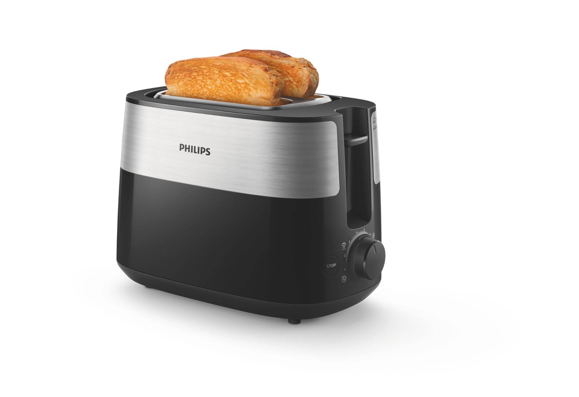 Philips Daily Collection HD2516/90 Tostapane - 2 fette, fessura ampia, metallo-0