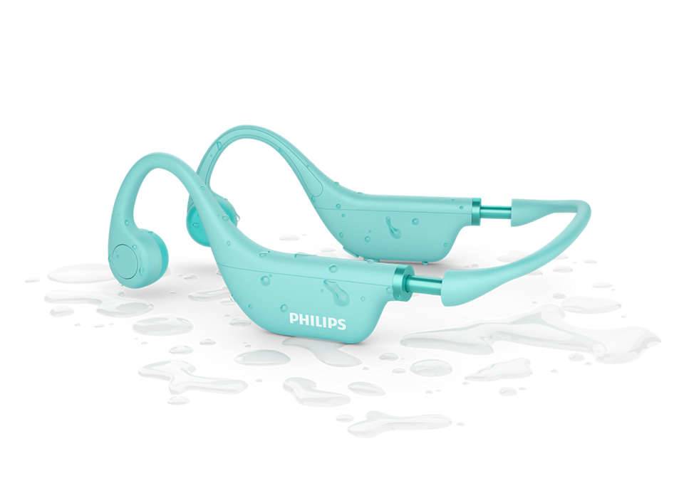 Philips tak4607gr/00 cuffia e auricolare cuffie wireless a clip musica bluetooth verde-0