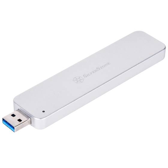 SilverStone Mobile Series MS09 - Speichergehäuse - M.2 Card - USB 3,1 (Gen 2) - Silber (SST-MS09S)-1