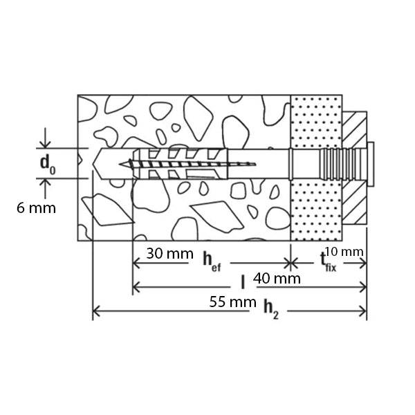 Fischer Nageldübel 40 mm 6 mm 513840 100 St. (513840)-1