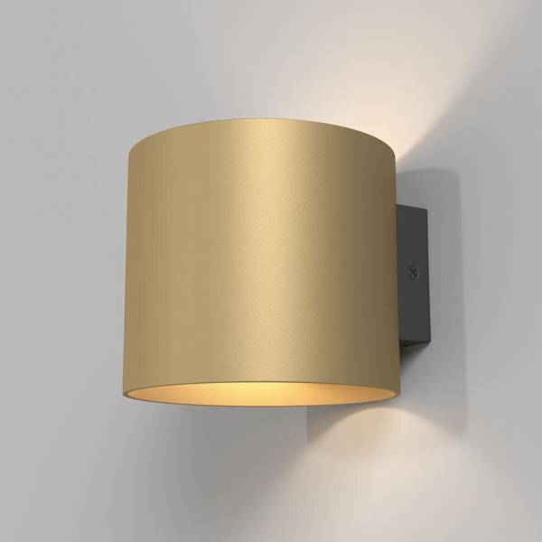 Applique Da Parete Moderno Rond Alluminio Oro 1 Luce G9 50W
