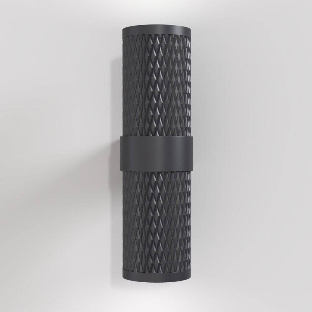 Applique Da Parete Moderno Focus Design Alluminio Nero 2 Luci Gu10 7W-1