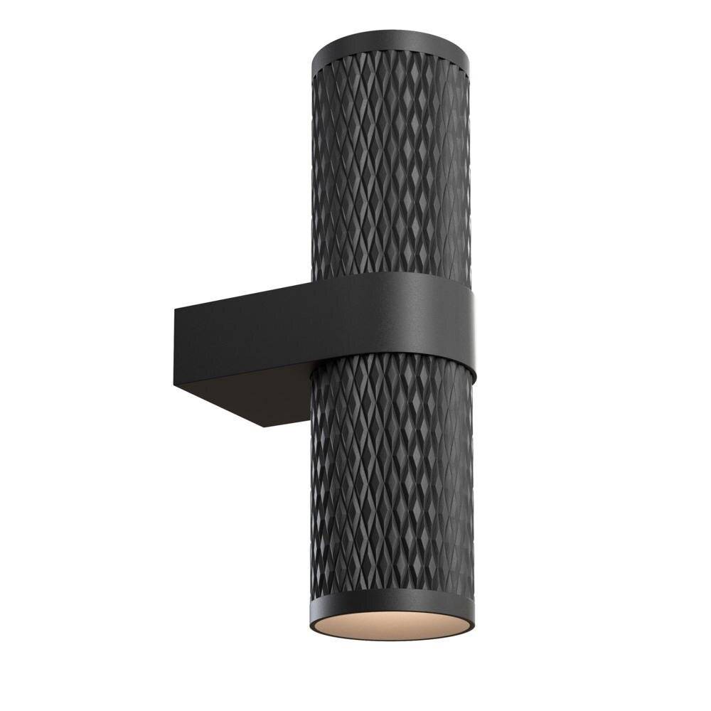 Applique Da Parete Moderno Focus Design Alluminio Nero 2 Luci Gu10 7W-3