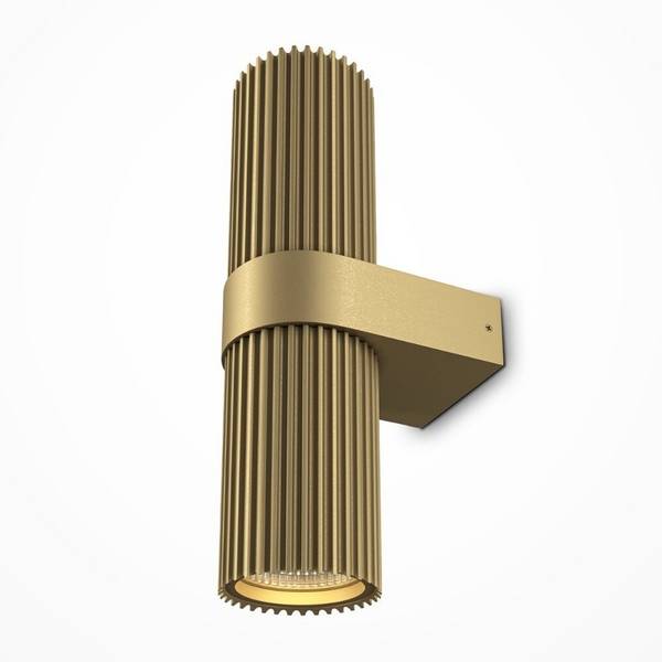 Applique Da Parete Moderno Dynamics Alluminio Oro 2 Luci Gu10 50W
