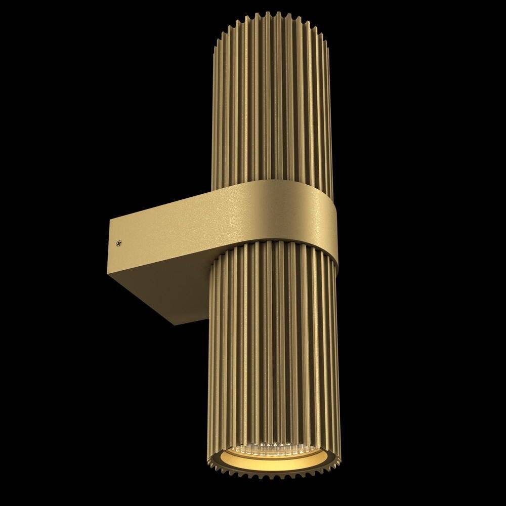 Applique Da Parete Moderno Dynamics Alluminio Oro 2 Luci Gu10 50W-1