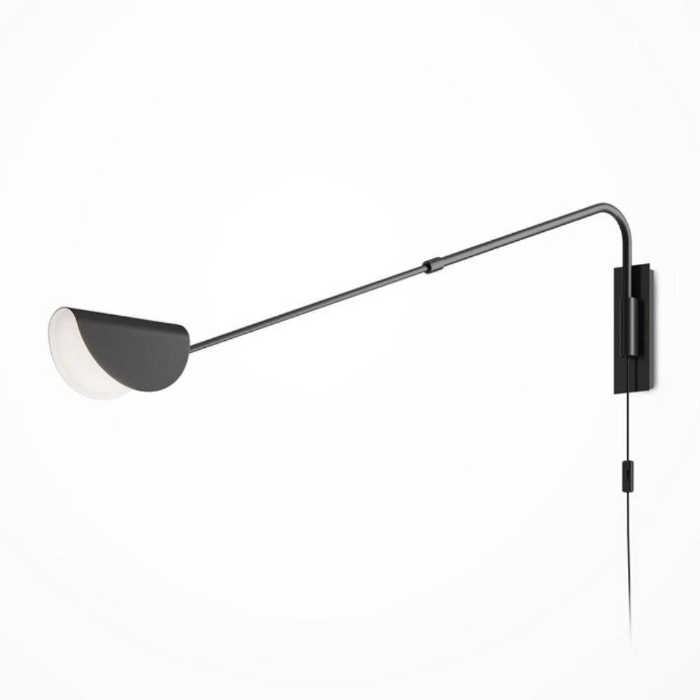 Applique Da Parete Moderno Mollis Metallo Nero 1 Luce G9 7W-2