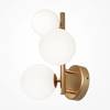 Applique Contemporanea Dallas Metallo Oro 3 Luci Diffusori Bianco Opaco
