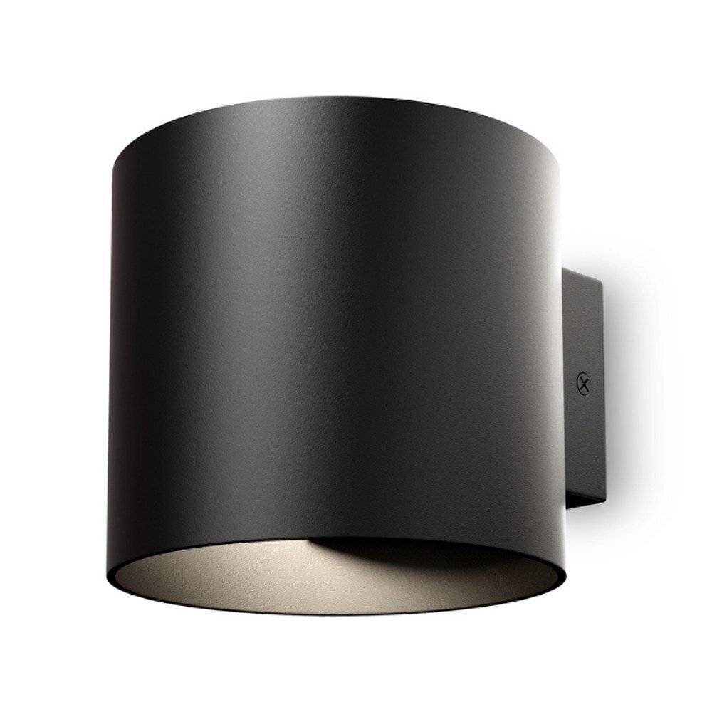 Applique Da Parete Moderno Rond Alluminio Nero 1 Luce G9 50W-2