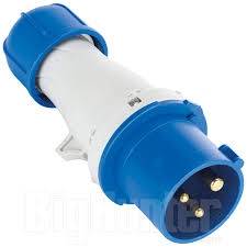 SPINA VOLANTE CE 2P+T 16A 220V BLU 9213-0