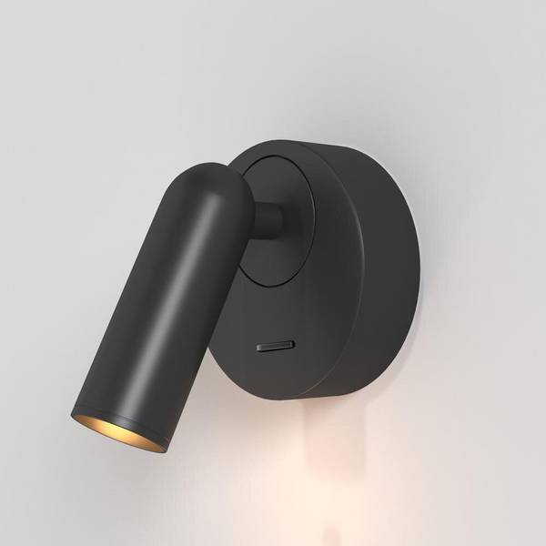 Applique Da Parete Moderno Mirax Metallo Nero Luce Led Integrato 3W Ip20