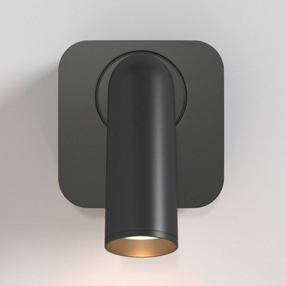 Applique Da Parete Moderno Interno Mirax Metallo Nero Luce Led Integrato 3W-1