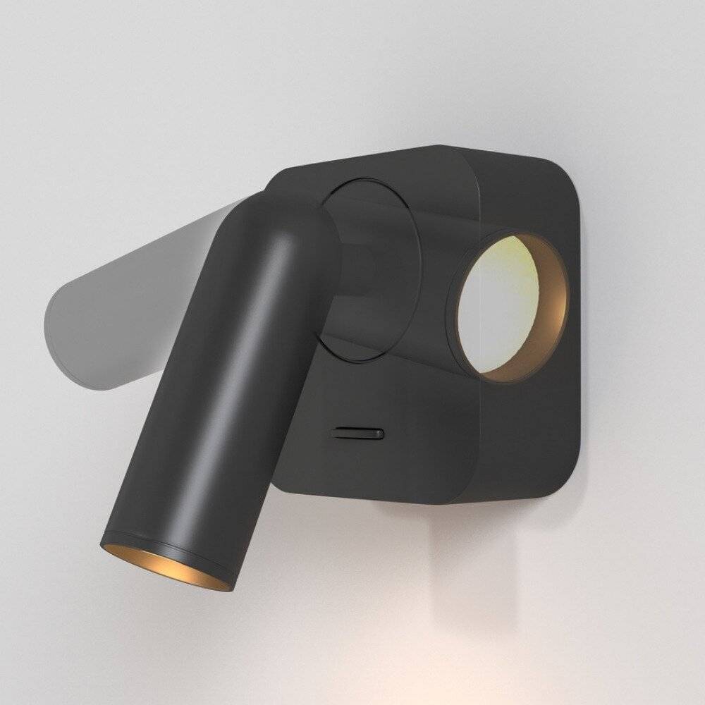 Applique Da Parete Moderno Interno Mirax Metallo Nero Luce Led Integrato 3W-2