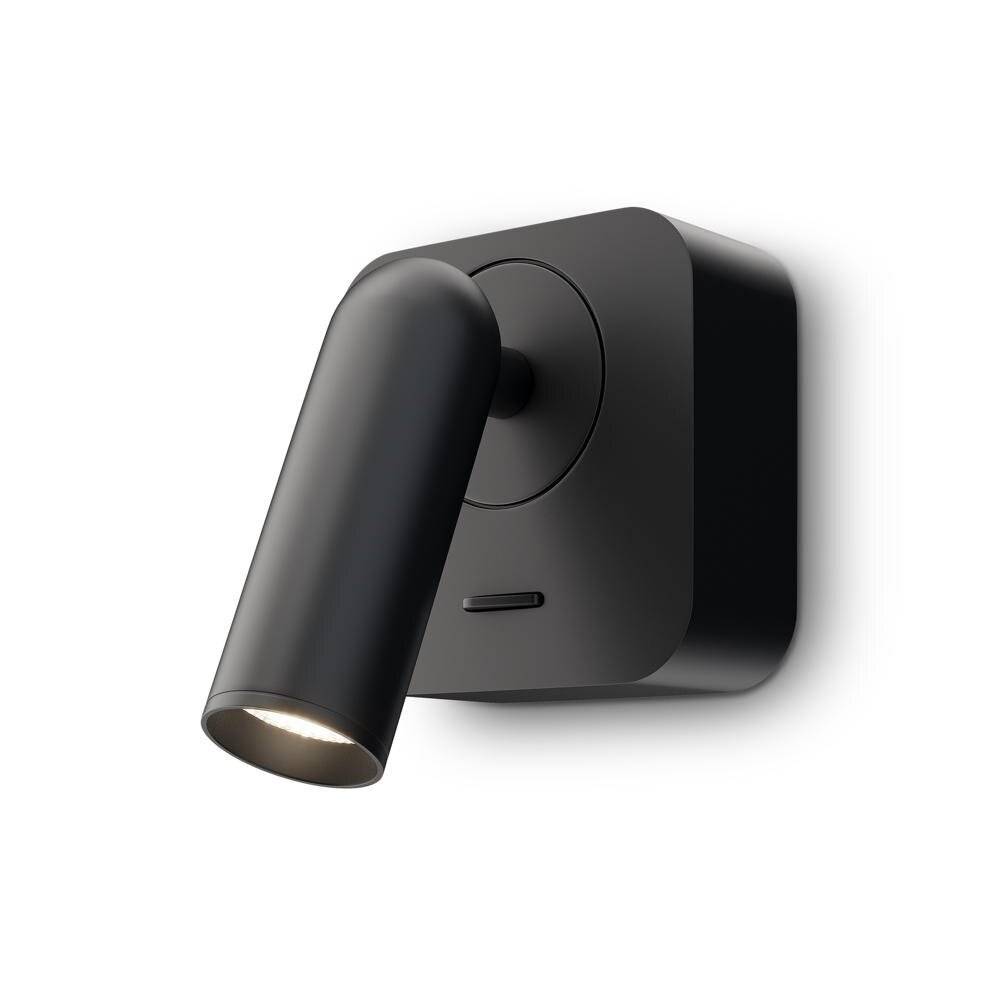 Applique Da Parete Moderno Interno Mirax Metallo Nero Luce Led Integrato 3W-4