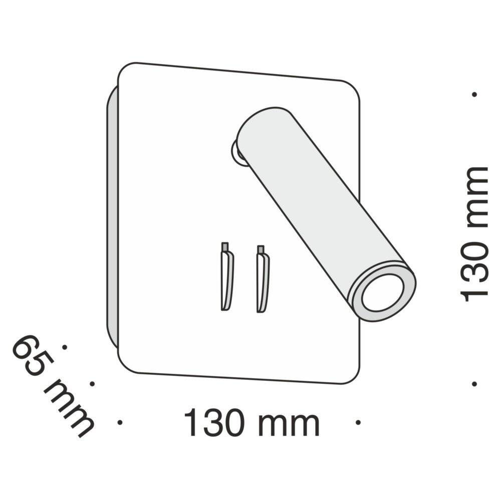 Applique Da Parete Moderno Ios 176 Alluminio Bianco Luce Led Integrato 10W-4