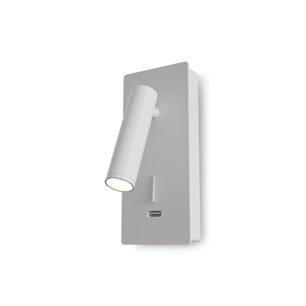 Applique Da Parete Interno Moderno Mirax Metallo Bianco Luce Led Integrato 3W-2