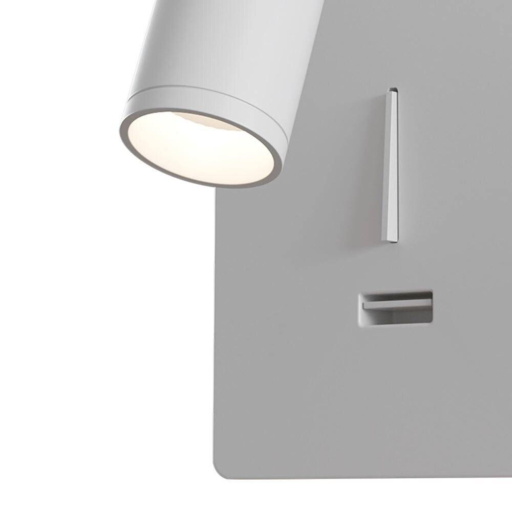Applique Da Parete Interno Moderno Mirax Metallo Bianco Luce Led Integrato 3W-3