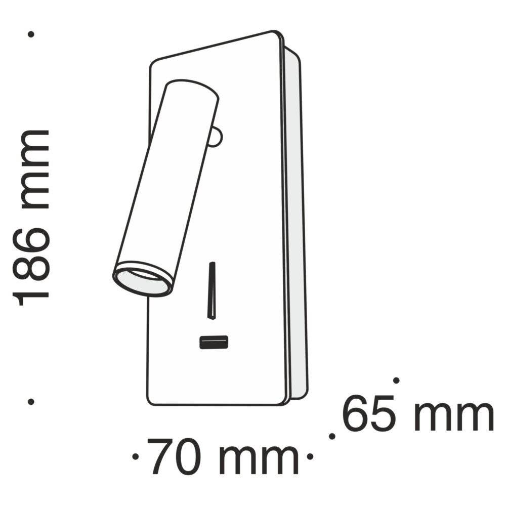 Applique Da Parete Interno Moderno Mirax Metallo Bianco Luce Led Integrato 3W-4