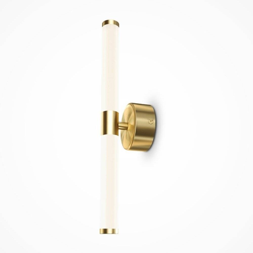 Applique Da Parete Moderno Axis Alluminio Oro Acrilico 1 Luce Led 10W-1