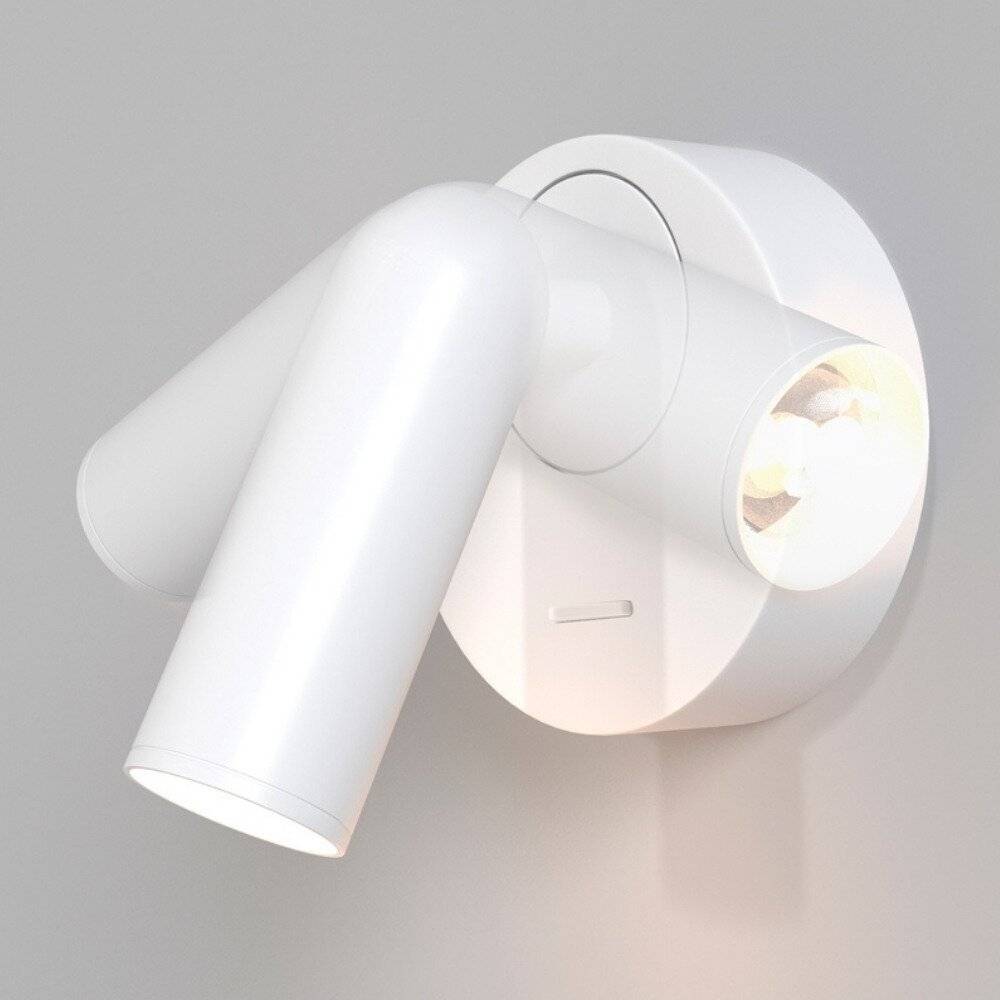 Applique Da Parete Moderno Mirax Metallo Bianco Luce Led Integrato 3W-1