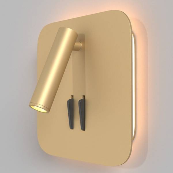 Applique Da Parete Moderno Ios 176 Alluminio Oro Luce Led Integrato 9W