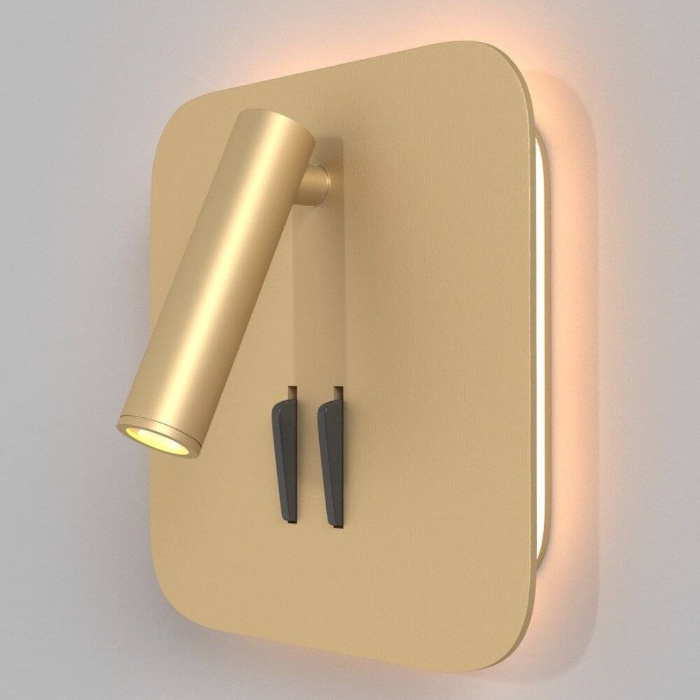 Applique Da Parete Moderno Ios 176 Alluminio Oro Luce Led Integrato 9W-0