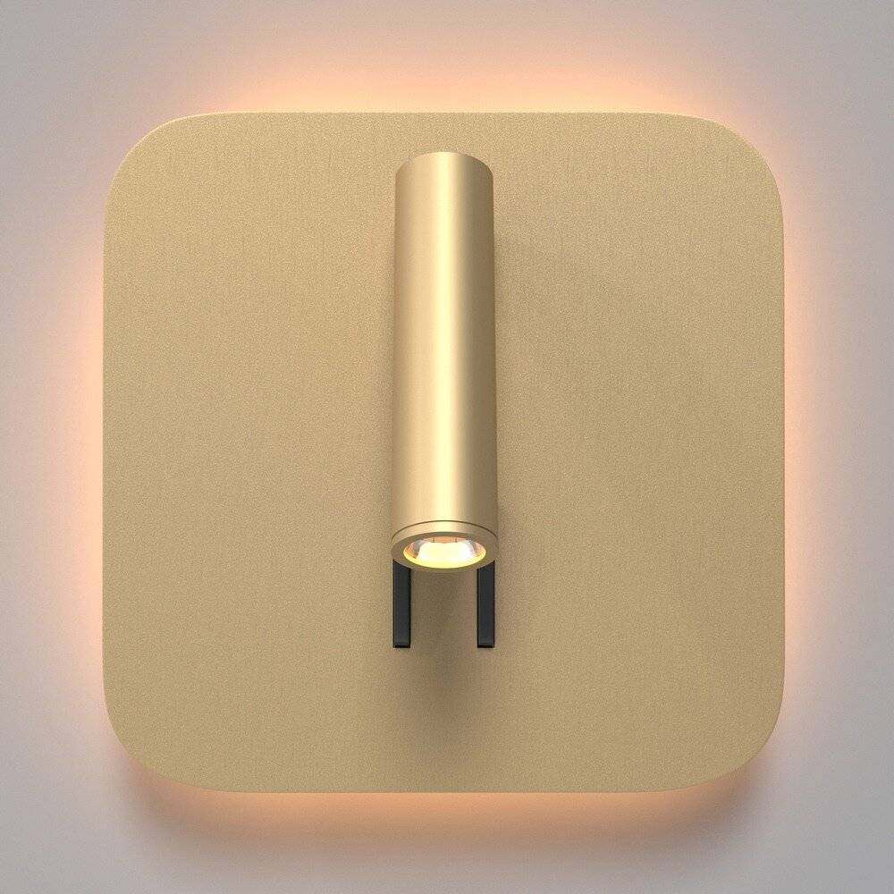 Applique Da Parete Moderno Ios 176 Alluminio Oro Luce Led Integrato 9W-2