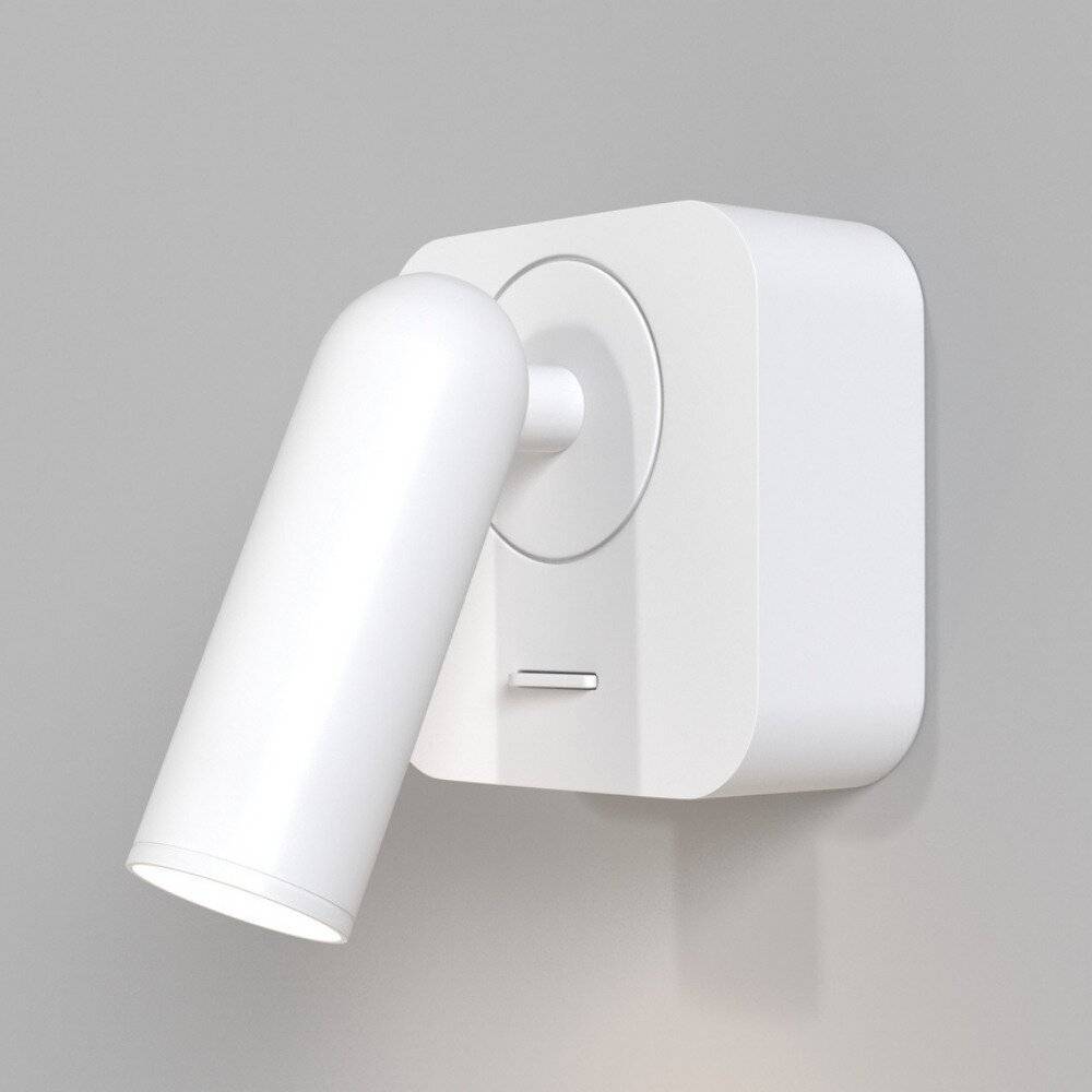 Applique Da Parete Moderno Mirax Metallo Bianco Luce Led Integrato 3W Ip20-0