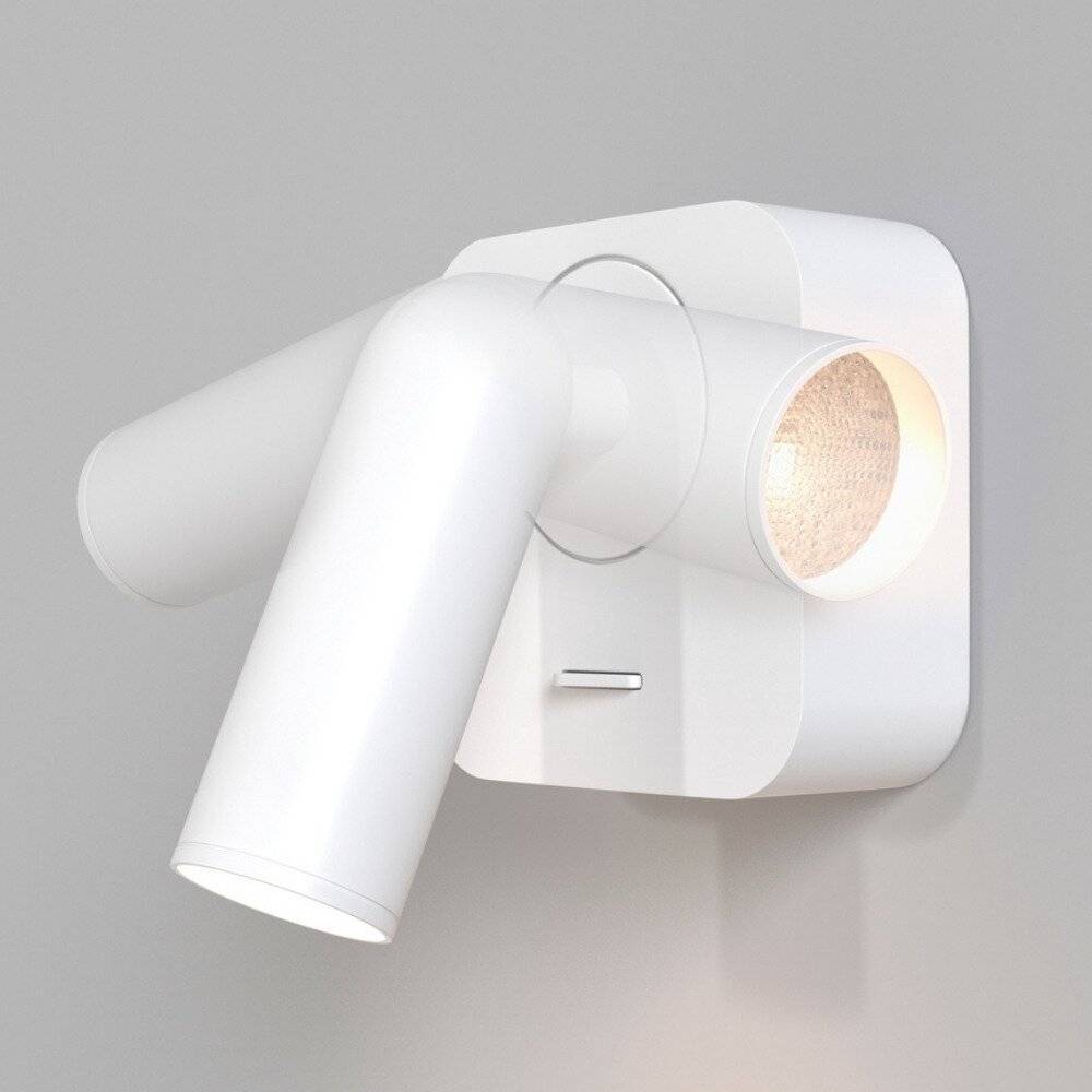 Applique Da Parete Moderno Mirax Metallo Bianco Luce Led Integrato 3W Ip20-1